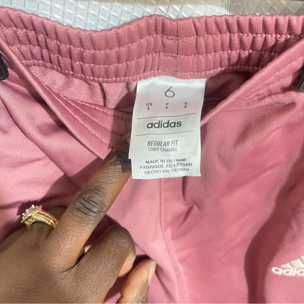 Kids Adidas Pink Tracksuit Set - Picture 4 of 8